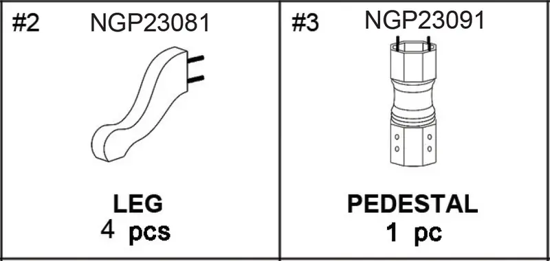 Pedestal and Legs Box Replacement – NG2351b