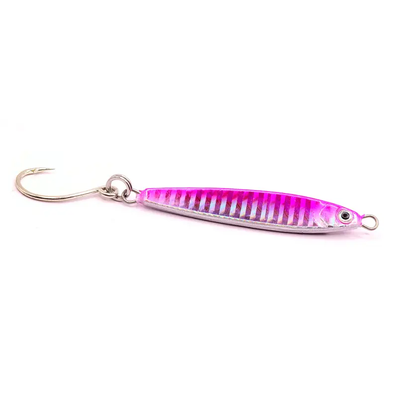 Pink/Silver In-Line Single-Hook Stick Jig – Two Size Options
