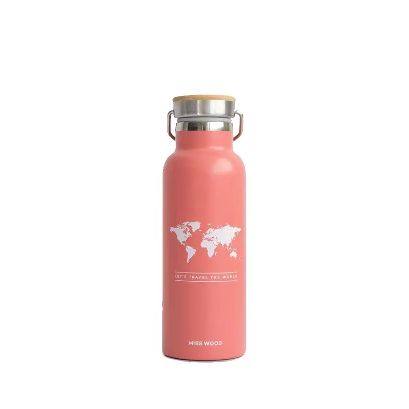 Pink World Bottle – Reusable, BPA-Free Insulated Travel Water Bottle