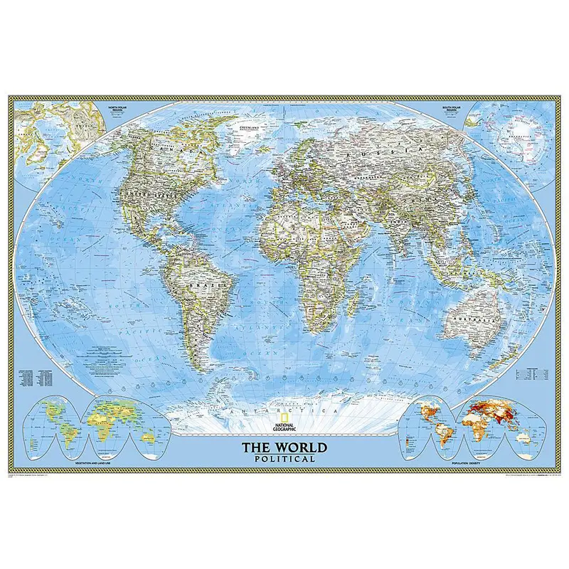 Political World Map Poster – 117 x 76 cm Standard Edition