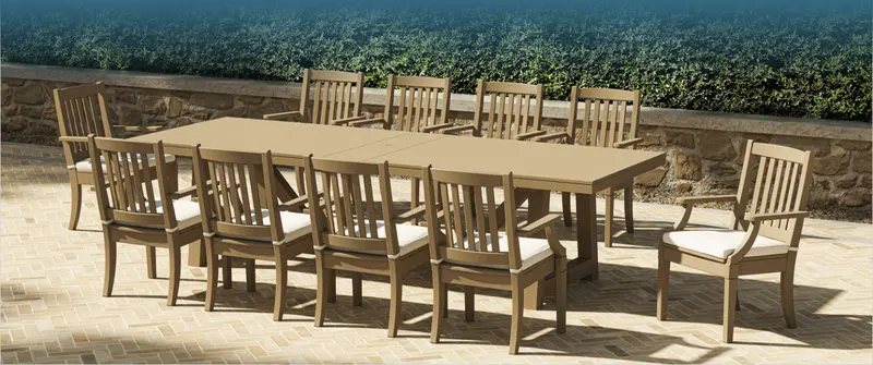Polywood Designer Series Estate 11-Piece A-Frame Dining Set