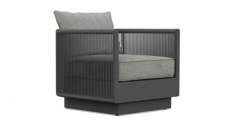 Porto Swivel Club Chair in Charcoal by Azurro Living