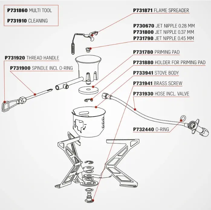 Primus OmniFuel Multi-Fuel Camp Stove + Compatible Fuel Bottle