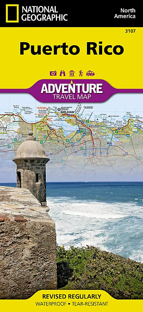 Puerto Rico Island Adventure Travel Map