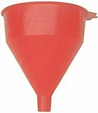 Red Safety-Designed Fuel Funnel with Spill Guard