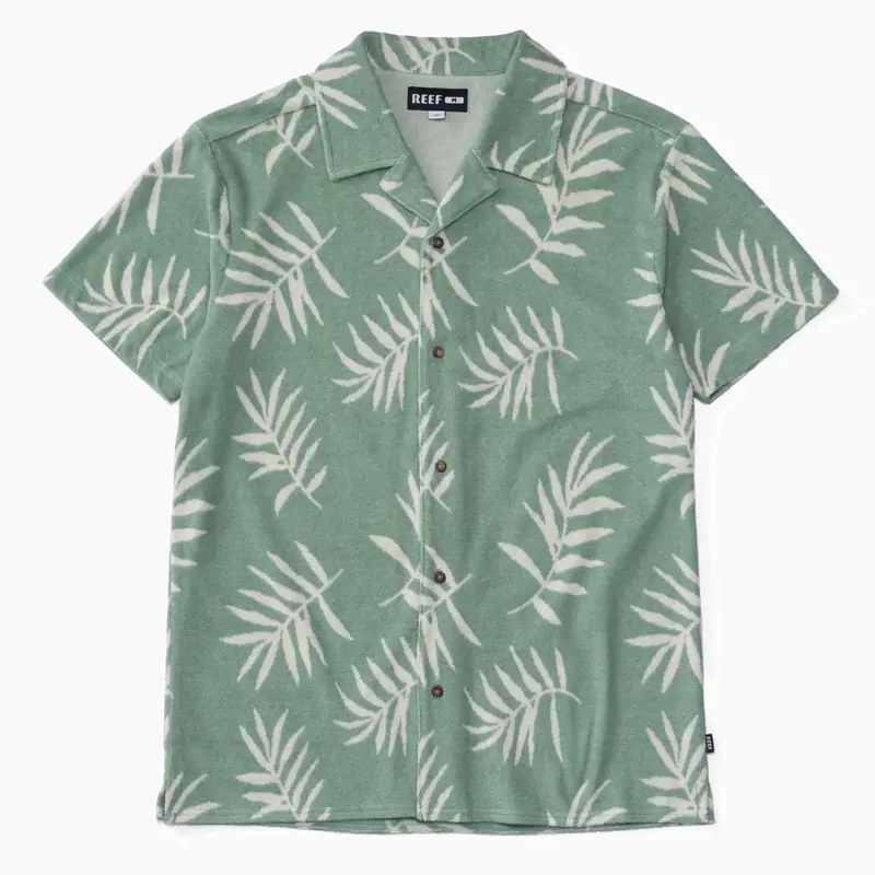 Reef Kenji Terry-Knit Short-Sleeve Shirt – Lightweight Cotton Blend