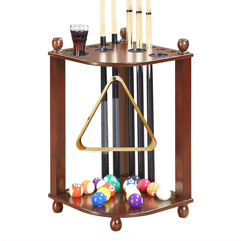 Regent Corner-Mount Floor Cue Rack for Billiards