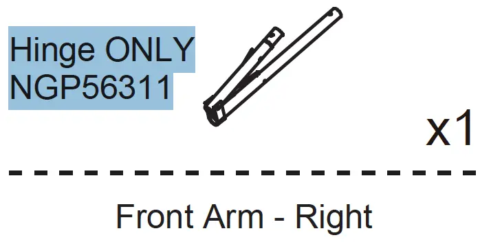 Right Front Arm Hinge Replacement – NGP56311