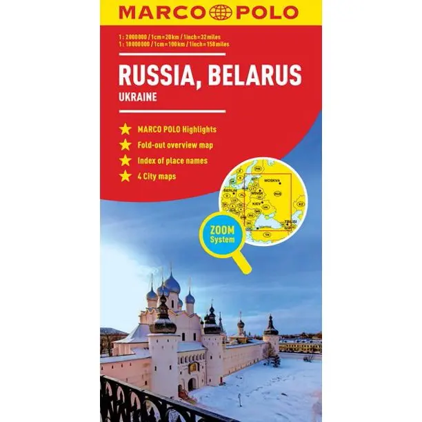 Russia and Belarus Travel Map