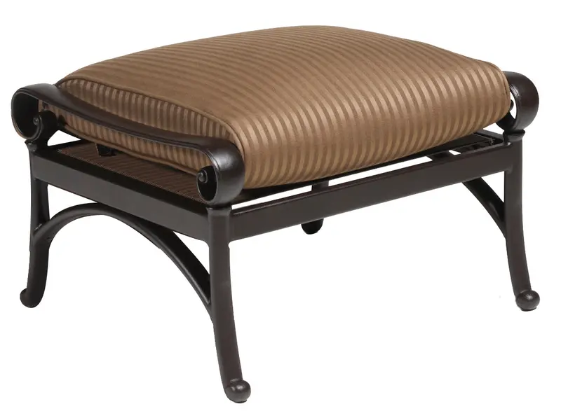 Santa Barbara Ottoman with Terra Mist Cushion – Indoor/Outdoor Accent Piece