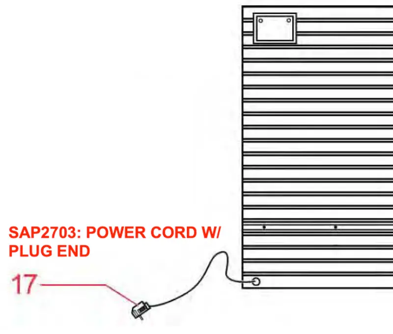 SAP2703 Power Cord with Plug End Replacement