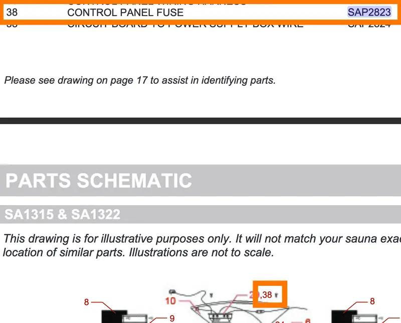SAP2823 Control Panel Fuse – OEM Replacement Part