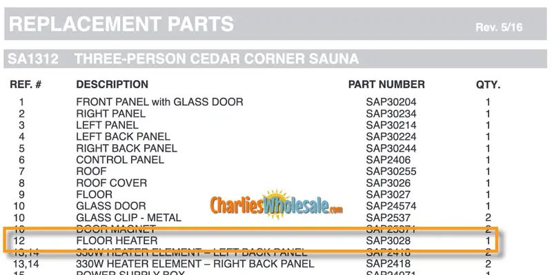 SAP3028 Floor Heater Replacement Board – Supports Versions #2, #3, and #4