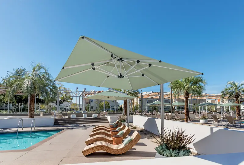 Shademaker 10 ft Square Orion Cantilever Umbrella