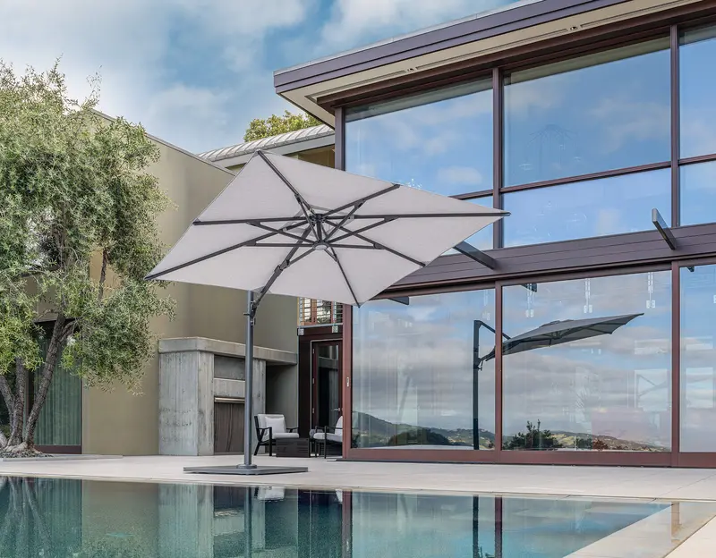 Shademaker Solaris 9-Foot Square Cantilever Umbrella