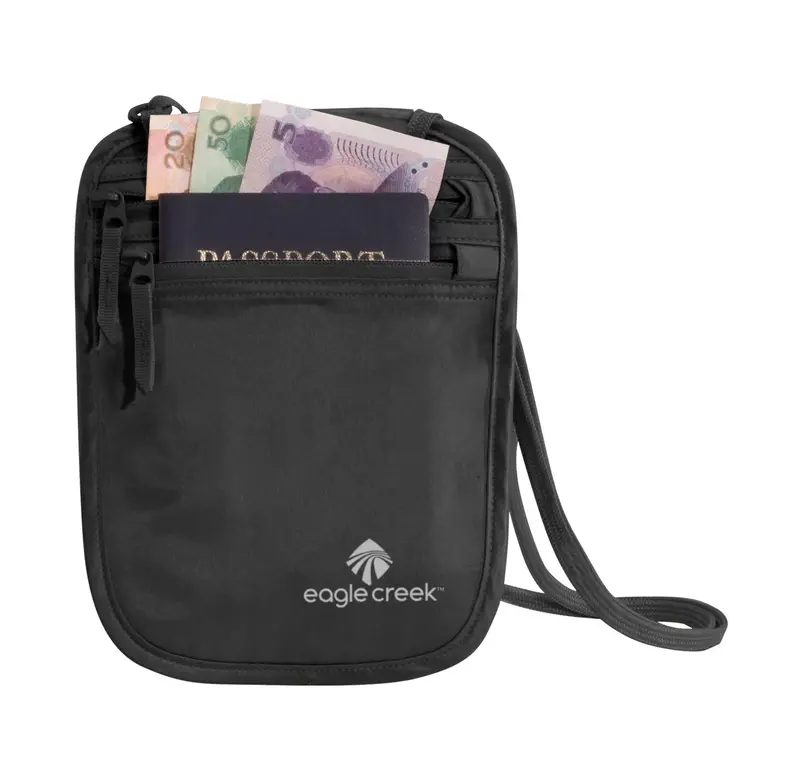 Silk Travel Neck Pouch for Passports & Cards