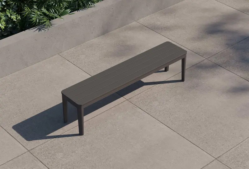 Slim-Fit Aluminum Dining Bench – Outdoor Seating by Outer