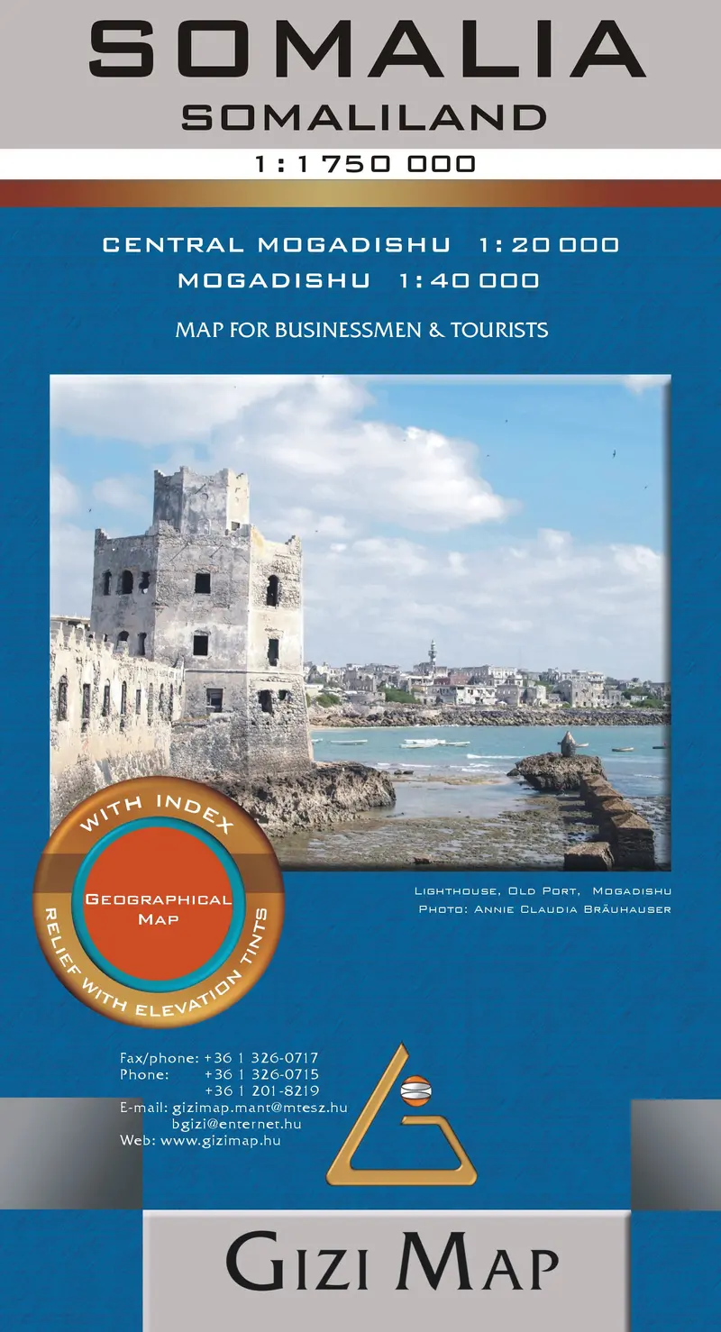 Somalia and Somaliland Political & Topographic Map