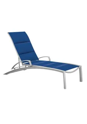 South Beach Padded Sling Chaise Lounge with Arms – Tropitone Outdoor Furniture