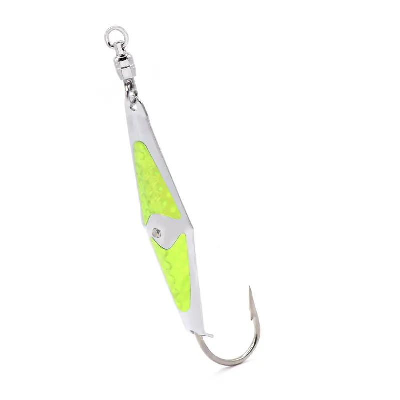 Spoon-Squid Lure – Chartreuse Flash Finish with Ball Bearing Swivel