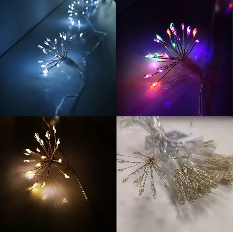Starburst MicroBrights Christmas Lights – Battery-Powered, Timer-Enabled Outdoor Decor