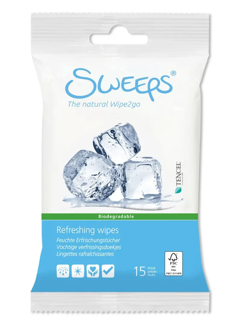 Sweeps Refreshing Wet Wipes – 15-Pack Travel Kit