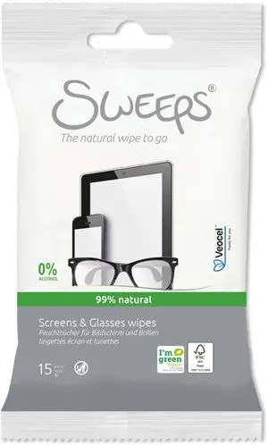 Sweeps Screen & Glasses Cleaning Wipes – 15-Pack