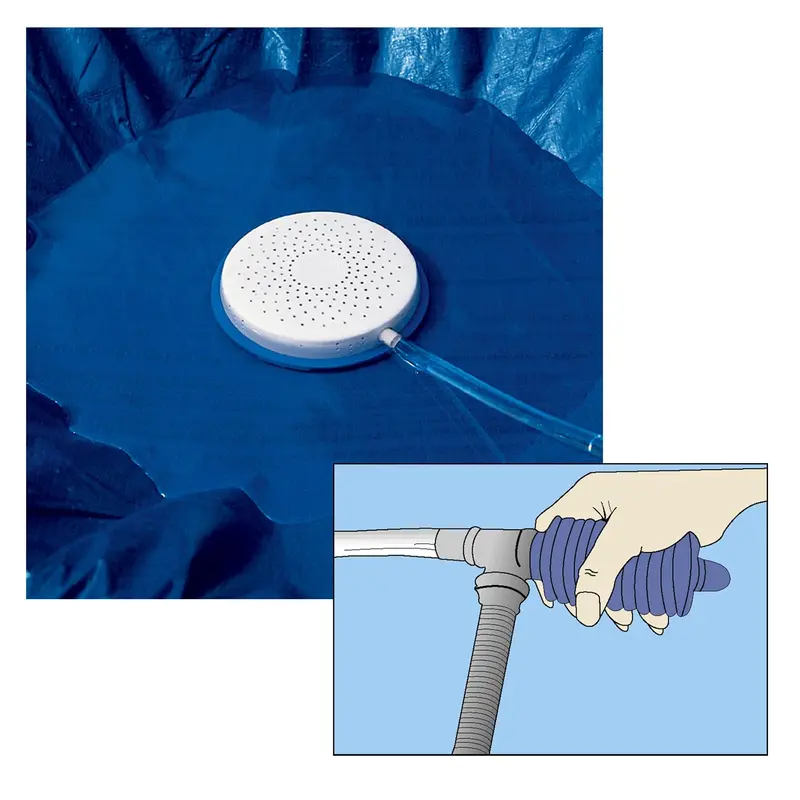 Swimline Non-Electric Siphon Cover Pump – Manual Pool Cover Water Removal Tool