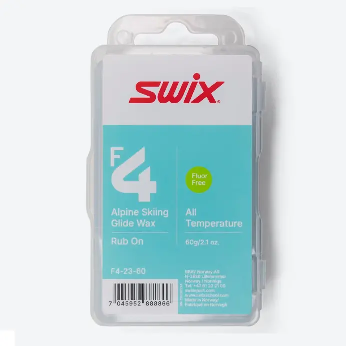 Swix F4 Universal Glide Wax – 60g Block for Cold to Cool Conditions