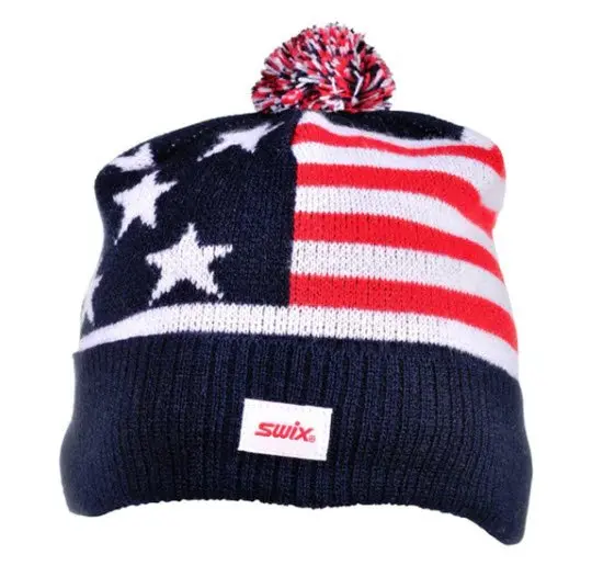 Swix USA Oversized Pom-Pom Beanie