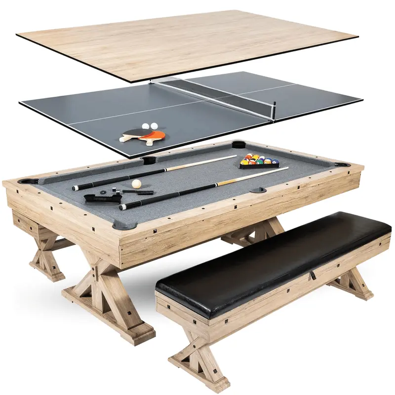 The Rockford 7-Foot Multi-Game Billiards Table – Convertible Pool, Air Hockey & More