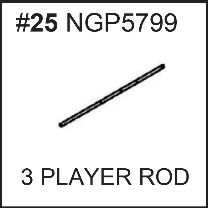 Three-Player Rod Replacement for Pool Tables – NGP5799