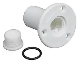 Transom-Mount Drain Plug for Boats