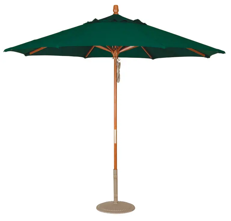 Treasure Garden 9-Foot Quad-Pulley Lift Market Umbrella (No-Tilt)