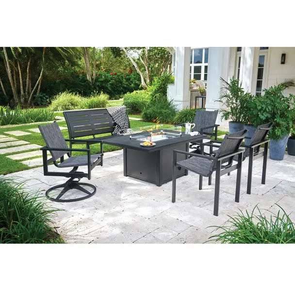 Tribeca Sling Fire Table Dining Set – Telescope Casual