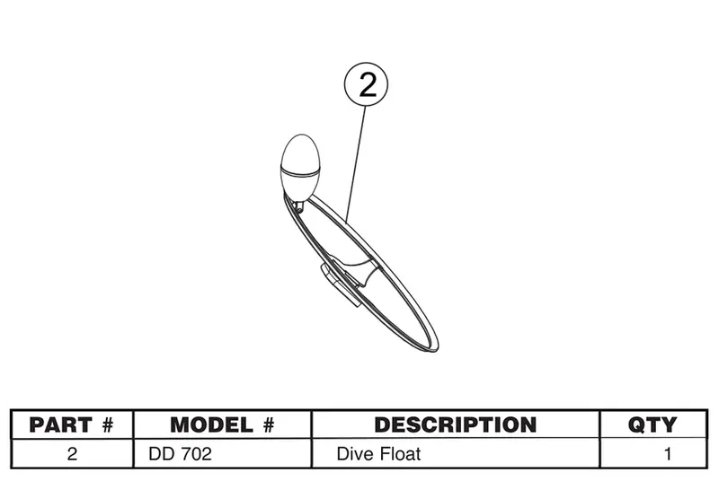 Trident Dive Float Replacement DD-702