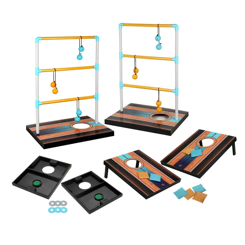 Triple-Game Toss Set: Bean Bag, Washer, and Ladder Toss Combo