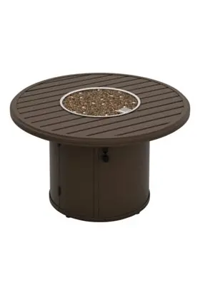 Tropitone Banchetto 42-Inch Round Fire Pit with Integrated Timer and Ignition System