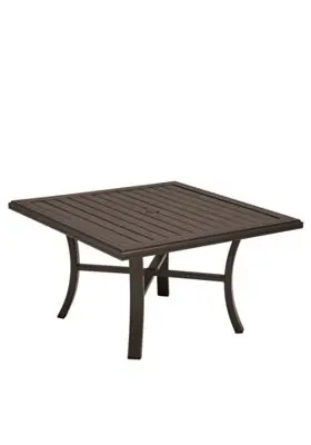 Tropitone Banchetto 42-Inch Square Chat Table with Umbrella Hole