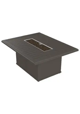 Tropitone Banchetto 54″ x 42″ Rectangular Fire Pit with Built-In Ignitor