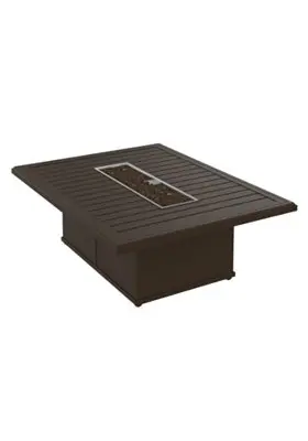 Tropitone Banchetto 54″ x 42″ Rectangular Fire Pit with Manual Ignition