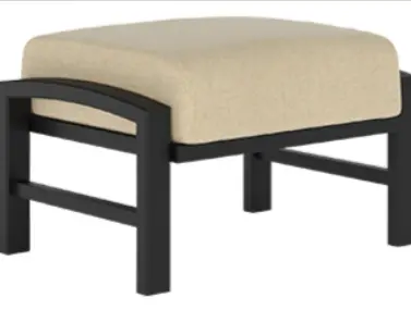 Tropitone Lakeside Cushioned Ottoman for Outdoor Seating