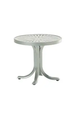 Tropitone La’Stratta 20-Inch Round Tea Table – Premium Surface Option