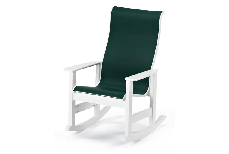 Tropitone Leeward MGP Sling Supreme Rocking Chair with Marine-Grade Polymer Arms