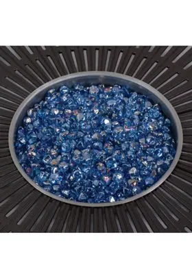 Tropitone Premium Glass Fire Pebbles (3/4″–1″) for Gas Fire Features