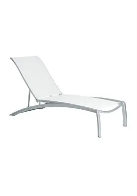 Tropitone South Beach Relaxed Sling Chaise Lounge – Adjustable Reclining Design