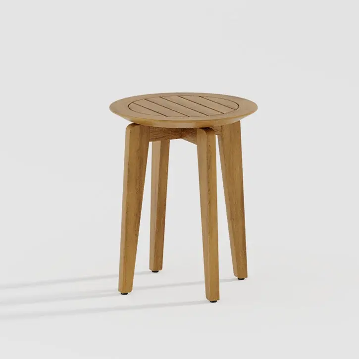 Tropitone Teak Platon Side Table – 16″ Round