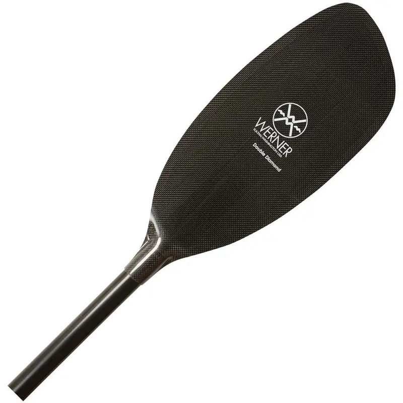 Werner Double Diamond Straight-Shaft Kayak Paddle – Durable Carbon Blend