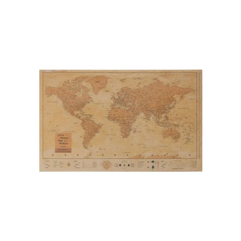 Whisky-Themed World Map Canvas Print – 75 x 50 cm Stylish Global Decor Piece