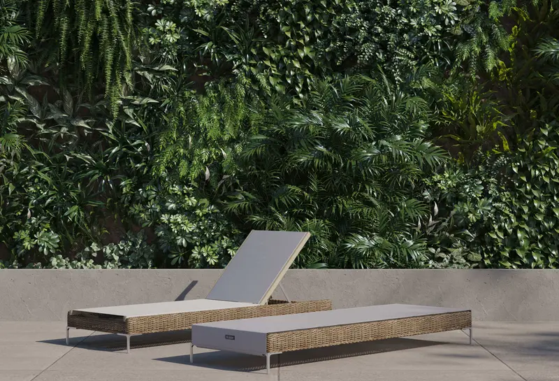 Wicker-Core Outdoor Chaise Lounge by Outer